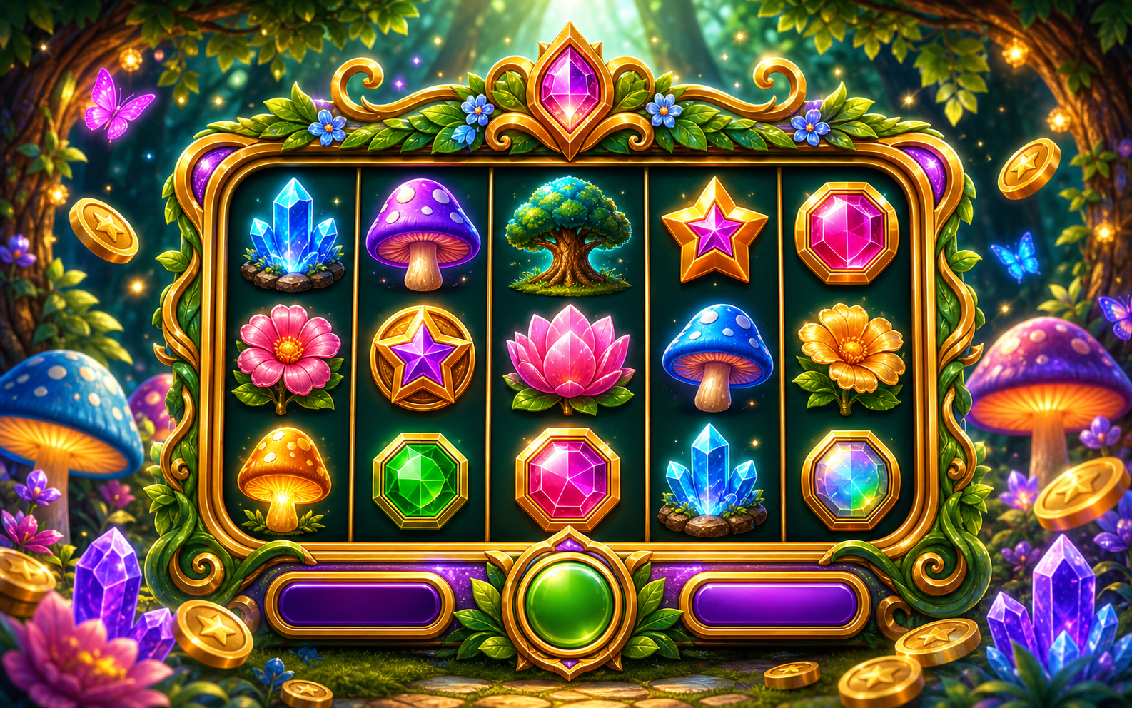 Mystic Forest Slots social casino game preview